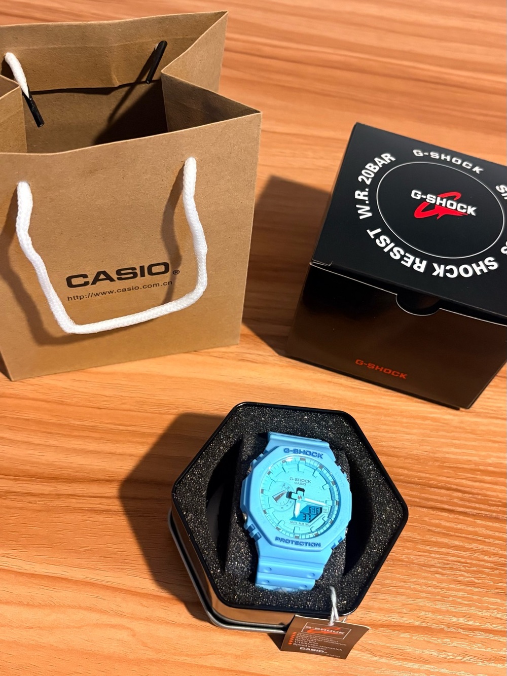 G-Shock Light Blue Resin Sport Watch